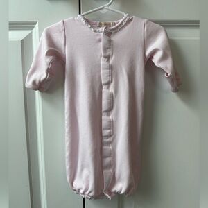 Baby Club Chic Convertible Gown Pink w/Knit Collar (Size 0-3 Months)